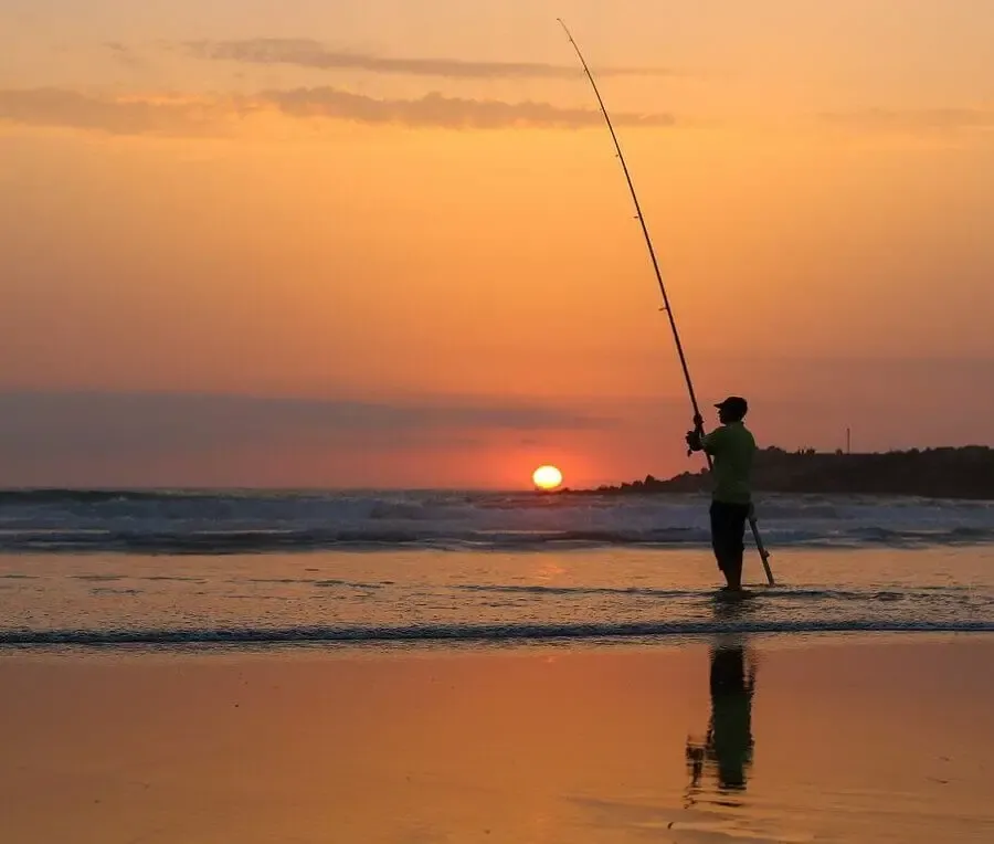 Surf fishing late afternoon